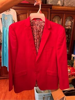 Madison Red Blazer with Paisley Lining